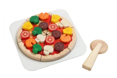 Pizza feltétekkel szeletelhető