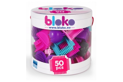 BLOKO - Tüsi építőjáték 50 db-os lila