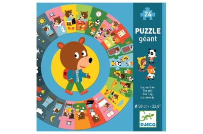 Óriás körpuzzle - Mackó egy napja